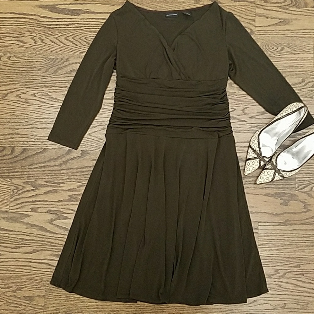 New York & company brown maxi dress